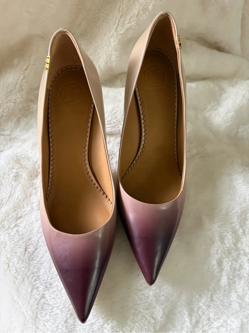 Tory Burch Blush-to-Plum Ombre Pointed Toe Pumps
